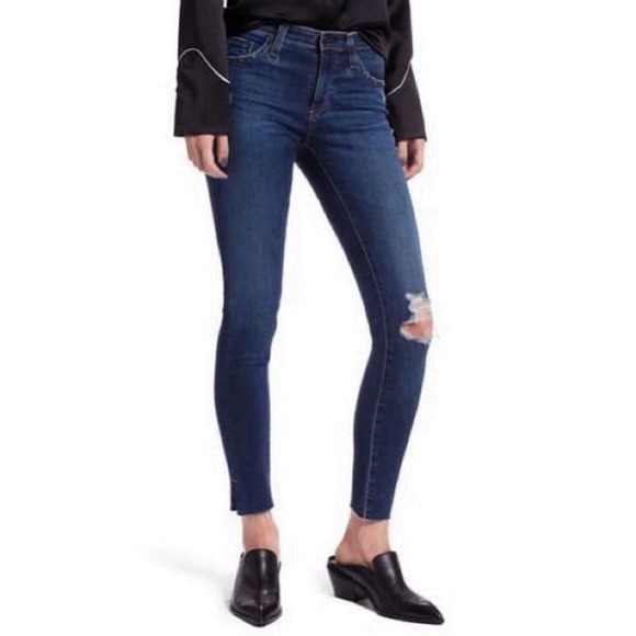 AG Denim - AG Denim Womens The Legging Ankle Super Skinny Ankle Jeans Distressed